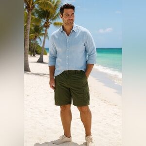Men’s Big & Tall Cargo Shorts | Hunter Green | Size 48 | 11” Inseam